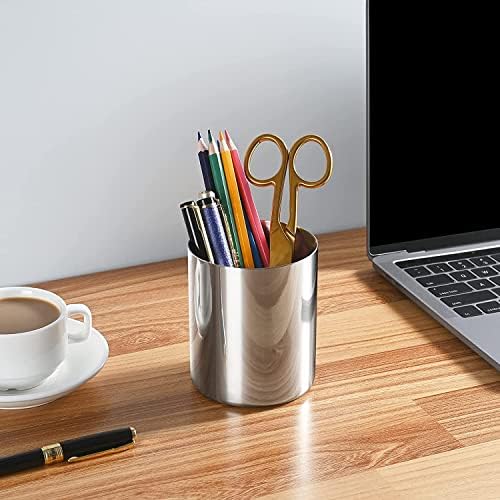Držač srebrnog olovke za stol, SUS304 nehrđajući čelik Držač za štand za teške uvjete, držač za olovke cilindra,