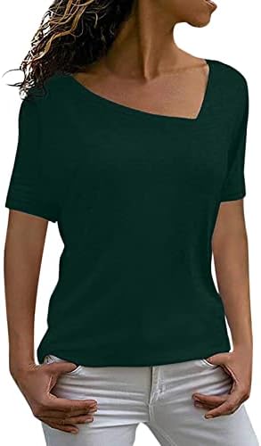 Ljetne majice modne majice s kvadratnim izrezom za žene grafički Dugi rukav lagani labavi kroj