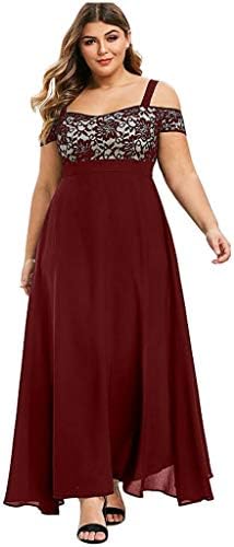 Ženska čipkasta ljuljačka haljina Plus Size za vjenčanje, Retro polu rukav / s ramena formalna večernja