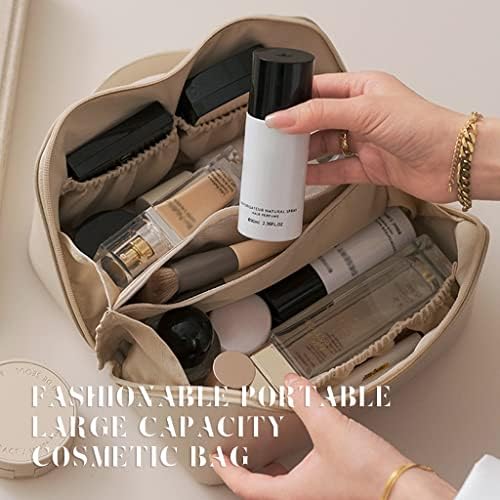 Putna kozmetička torba velikog kapaciteta za žene, putujući otvara ravna torba za šminkanje kožna kozmetička torba vodootporna, multifunkcionalna putna toaletna torba za njegu kože