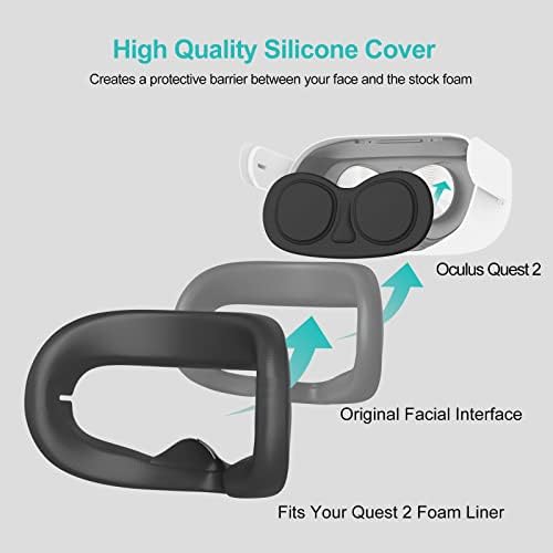 Superus silikonski pokrov za lice za oculus / meta potragu 2 sa zaštitnim objektivom, protiv
