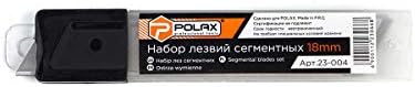 POLAX korisni noževi / 10-pakovanje / za uvlačivi rezač kutija | segmentno sečivo 18 mm / Oštrica od Visokougljičnog čelika / savršeno za ured i Dom / karton i kutije
