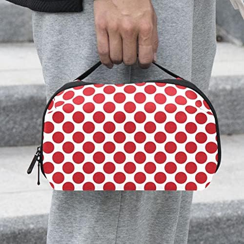 Žene i djevojke Polka Dots crvena torba za šminkanje prostrana kozmetička torba torbica torbica