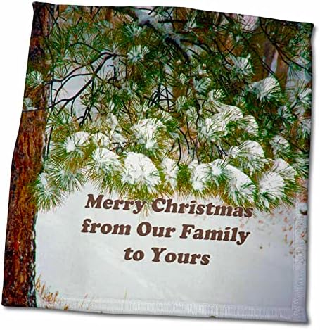 3drose sretan Božić iz naše porodice do tvojih borova u snijegu - ručnici