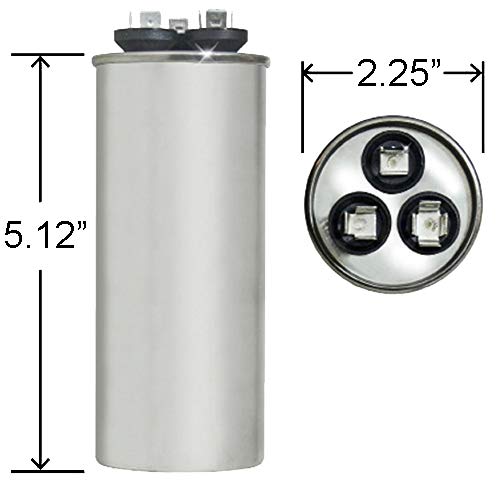ClimaTek okrugli kondenzator - odgovara nosač # HC98JA082D / 80/7. 5 UF MFD 370/440 Volt VAC