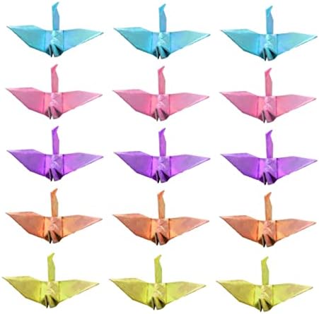 Abaodam 100pcs preklopni kranovi origami papir ptice papir ptice gomila trpezarijski stol dekor ručni ukras vijenca za stol preklop papirna dizalica DIY papirna dizalica Origami krane vijenac