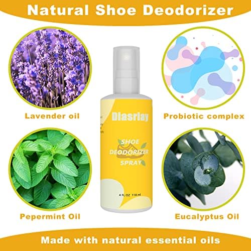 CREKOSON Diasriay prirodni sprej za dezodorans za cipele, sredstvo za uklanjanje mirisa cipela, dezodorans u spreju za cipele, sredstvo za uklanjanje mirisa cipela, osvježivač cipela, sredstvo za uklanjanje mirisa stopala za cipele
