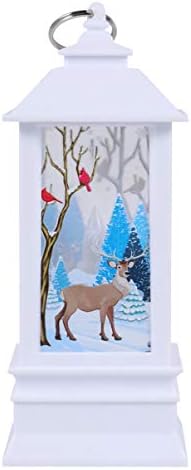 NUOBESTY Božić fenjer ukras sob dekorativni svijećnjak rustikalni stol centralni ili viseći držač Fenjera