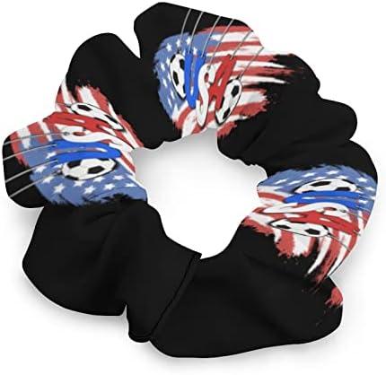 Fudbal i američka zastava elastične vezice za kosu bešavne trake za glavu Scrunchies Dodaci za kosu za putovanja