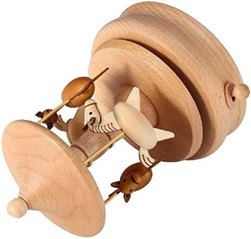 Xjjzs Music Box -Music Box Wooden Merry-Go-okrug konja Muzička kutija Overting Conse u obliku dizalice Rođendan