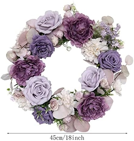 TJLSS Umjetna ruža Peonija vijenac Proljetni ljetni vijenac za uredbene vrata Vjenčana zidna rođendana