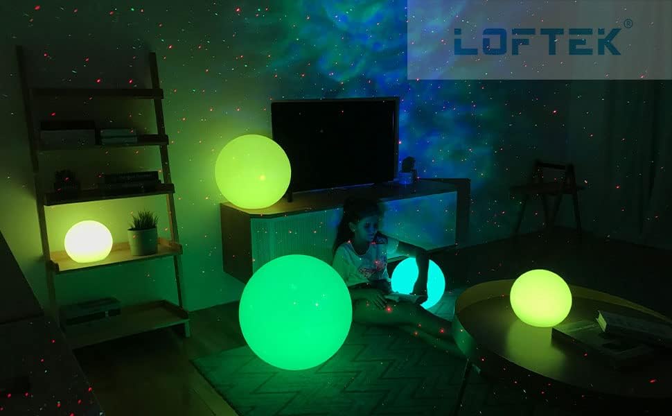 LOFTEK LED kuglasto svjetlo u više boja s daljinskim upravljačem za uređenje soba, zabavu,