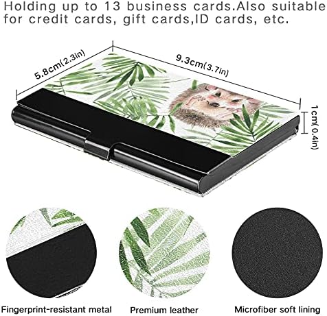 Jež i lišće držač vizitkarte za žene muškarci držač vizitkarte torbica sa kožnom kretid karticom lična karta