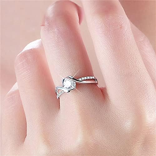 Žene Rings Women Ringovi Modni luksuzni pjenušava dijamantski prsten dame nakit angažiran prsten za žene za
