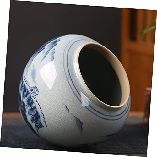 Cabilock plavo-bijeli Porculanski čaj metalna posuda metalna posuda sa poklopcem zaptivni kontejneri šećer čuvar kineski čaj kanister za kafu u zrnu kanister za skladištenje čaja kanister za čaj