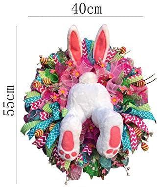 Veštačke korpe za cveće za spoljašnju Uskršnju zečiju zadnjicu sa ušima crtani zeko oblik slatka dekoracija