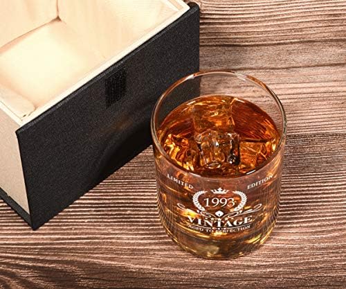 Triwol 1993 30. rođendanski pokloni za muškarce, Vintage Whisky Glass 30 rođendanski pokloni za njega, sina, muža,