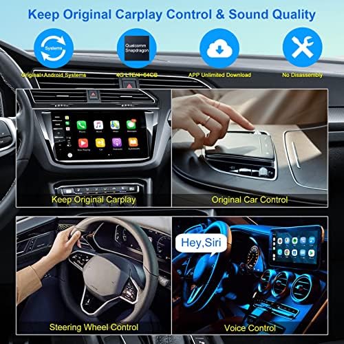 KSPIV Android 11 Carplay bežični Adapter za automobile sa fabričkim žičanim Carplay-om, Apple carplay Wireless