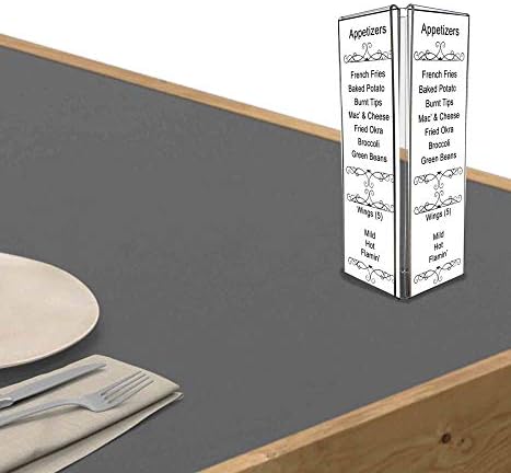 Držači marketinga 1 inčni x 9 inčni 3-strana tablice stol za stol za stol od 20 znakova Okvir meni