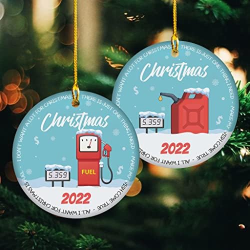 Ornament 2022 Božić Ornament sve što želim za Božić Funny Božić Home Decor ukras ukras-sjećanje ukrasi 2022-viseći