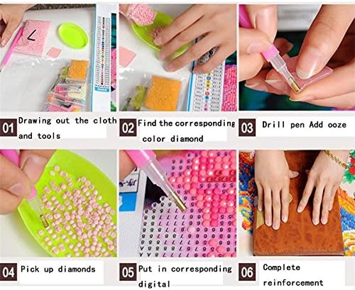 Babzz Diamond painting Kits za odrasle djecu, DIY 5D okrugli Kristal Full Drill Cross Stitch rukotvorina,
