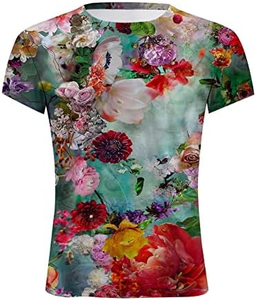Jesen Ljetna košulja Ženska odjeća kratki rukav Crewneck Grafički gornji majica za djevojke R8 R8