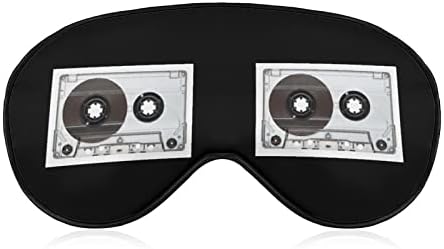 Vintage audio traka na mix Reel Rock Crna muzika Ispis maska ​​za oči lagano blokiranje maske za spavanje s