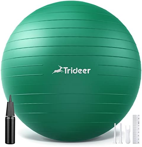 TRIDEER Vježba lopta za fizikalnu terapiju, švicarsku loptu fiziolačka lopta za vježbe za rehabilitaciju, vježbanje fitness lopte za čvrstu snagu, joga loptu za ravnotežu i fleksibilnost