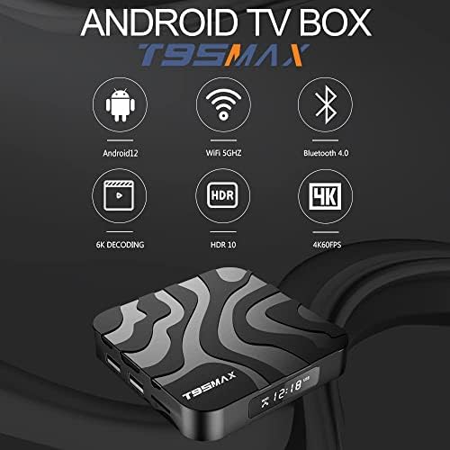 Android TV Box 12.0, T95 Max Android Box 4GB RAM 32GB ROM sa Allwinner H618 Quadcore Smart TV