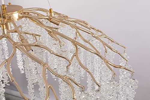 Akeelighting Gold Crystal Luster Moderna kristalna lusterka rasvjetna stabla grana raindrop