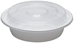SafePro 16 oz. Bijeli okrugli mikrotalazni spremnik sa čistim poklopcem, ručak Bento kutijom, posude
