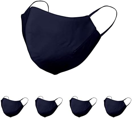 BluSpirits Pamuk 5 Pakovanja Platnene Maske Za Lice Comfort Periva - Sigurnosna Maska Za Višekratnu Upotrebu,