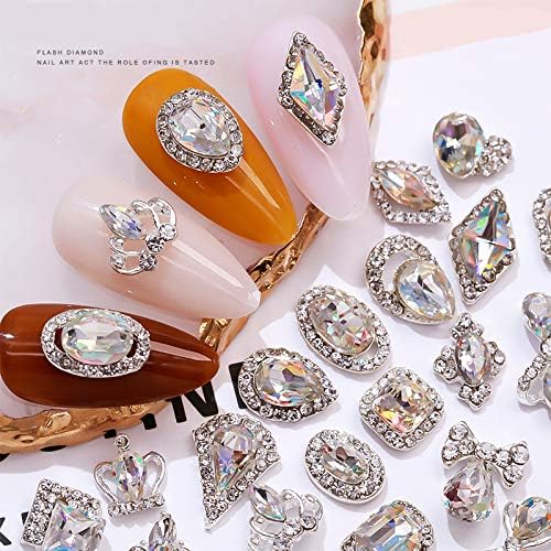 10 Komada Šareni Vještački Dijamant Nail Art Dekoracija Zlatni Dragi Kamen Nakit U Obliku Mjesečeve