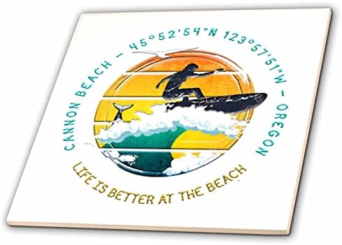 3drose Američke plaže - Cannon Beach, okrug Clatsop, poklon za putovanja Oregon-pločice