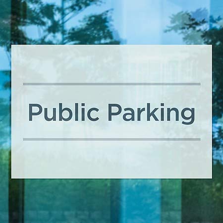 CGsignLab | Javni parking -Bazični teal Cling Cling | 36 x24