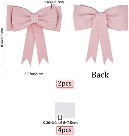 CRASPIRE 2kom Pink Bow 3d pakovanje lukovi 8 inčni Božić ukrasi Foam vijenac lukovi svadbena zabava ukras