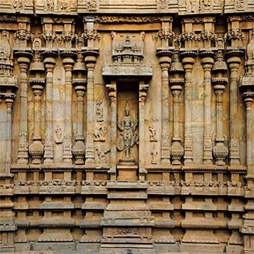 Aofoto 10x8ft Hindu hram rezbareni zidovi pozadina Thanjavur drevni Stari Brihadishvara hram stubovi