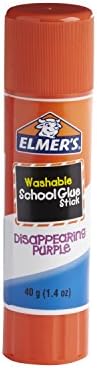 Elmerovi nestali ljubičasti štapići za školu, perivi, Džambo veličine, 40 grama, 3 brojanje