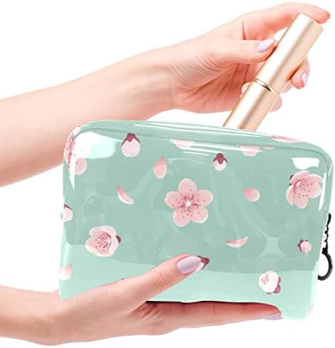 Tbouobt kozmetičke torbe za šminke za žene, male šminkerne torbice za šminku, proljetni cvjetovi cvijeća