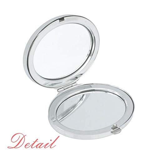 Jadno Vlažne Oči Crni Sretni Uzorak Ovalno Ogledalo Prijenosni Preklopni Ručni Makeup Dvostruke Strane Naočare