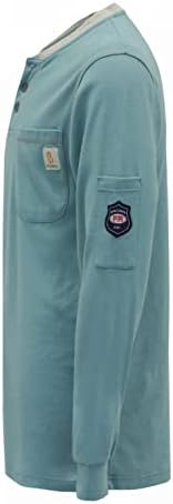 Bocomal Fr Shirts za muškarce CAT2 5.5 Oz Henley Shirts Vatrootporna Vatrootporna košulja sa dugim rukavima