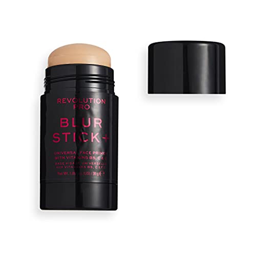 Revolution Pro Blur Stick Plus, Primer za šminkanje lica, Minimizator pora, mat finiš, ostavlja