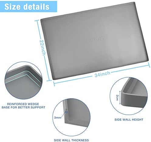 Sevchy pod sudoperom 34''x22 '', silikon pod sudoperom za zaštitni prostirku, silikon vodootporan
