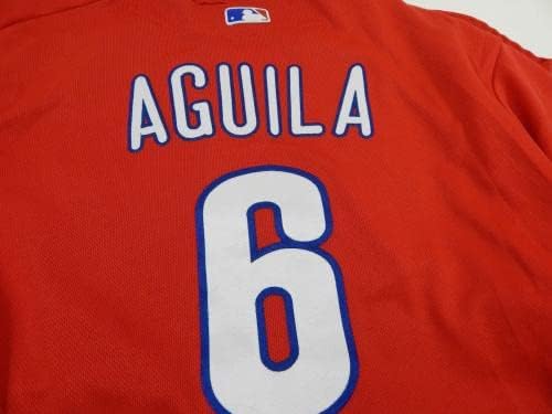 Philadelphia Phillies Osmel Aguila 6 Igra Polovni trening Red Jersey E Spring 81 - Igra Polovni MLB dresovi