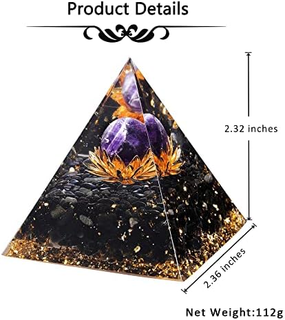 Crystaltears Izlečenje Crystal Orgone Piramid Lotus Cvijet života Ametist Kristal Gemstone Energy Generator