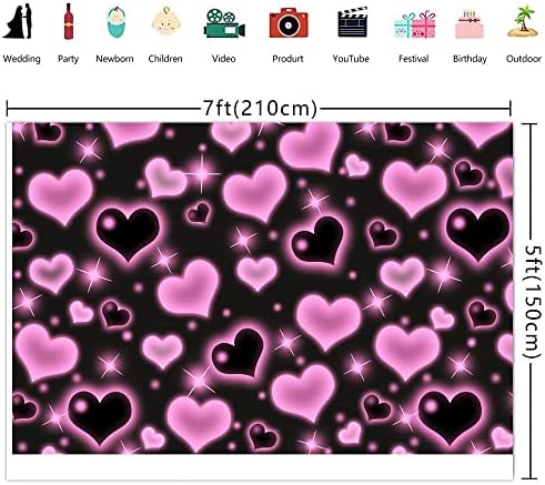 Ticuenicoa 7 × 5FT ružičasta ljubičasta foto photo Backdrop Valentinovo ukrasi za Valentinovo rani