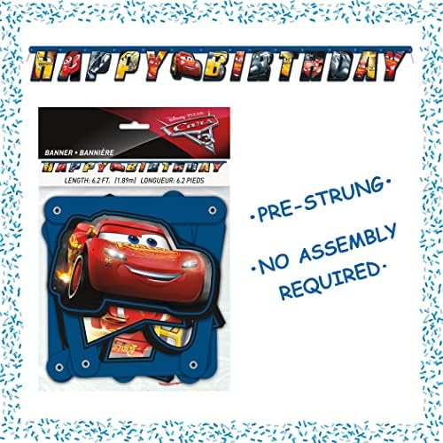 Disney Automobili potrepštine i dekoracije za rođendan, služenja 16 gosti, savršen za djevojčice i dječake, lako podešavanje i Takedown sa poklopcem stolom, ploče, salvete & više