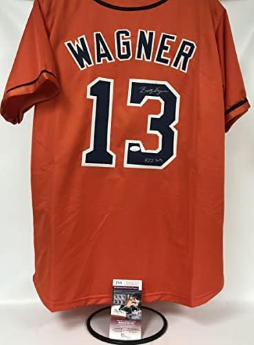 Billy Wagner potpisao je autogramirano 422 štedi Houston narandžasti bejzbol dres - JSA COA