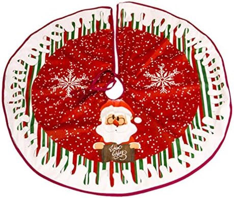 KESYOOOO Christmas Drvo suknje Zemlja Xmas Party Holiday Decorations Burlap dvostruki slojevi okrugli zatvoreni