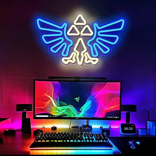 LOZ Gaming neonski znak zatamnjiva igra neonski znak za dekor sobe za igrače neonska svjetla za dječake u spavaćoj
